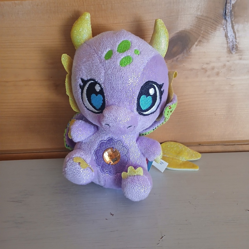 Baby Gemmy Dragons Plush Green And Purple Mystery 6 Inch. D2